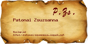Patonai Zsuzsanna névjegykártya