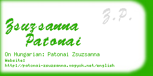 zsuzsanna patonai business card